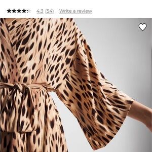 Soma Brand Leopard Print Women’s Kimono Robe - L/XL NWT